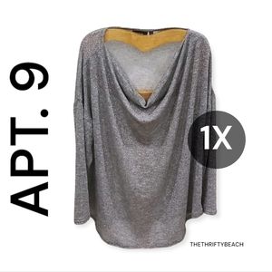 Apt. 9 Drop Drape Neck Shirt